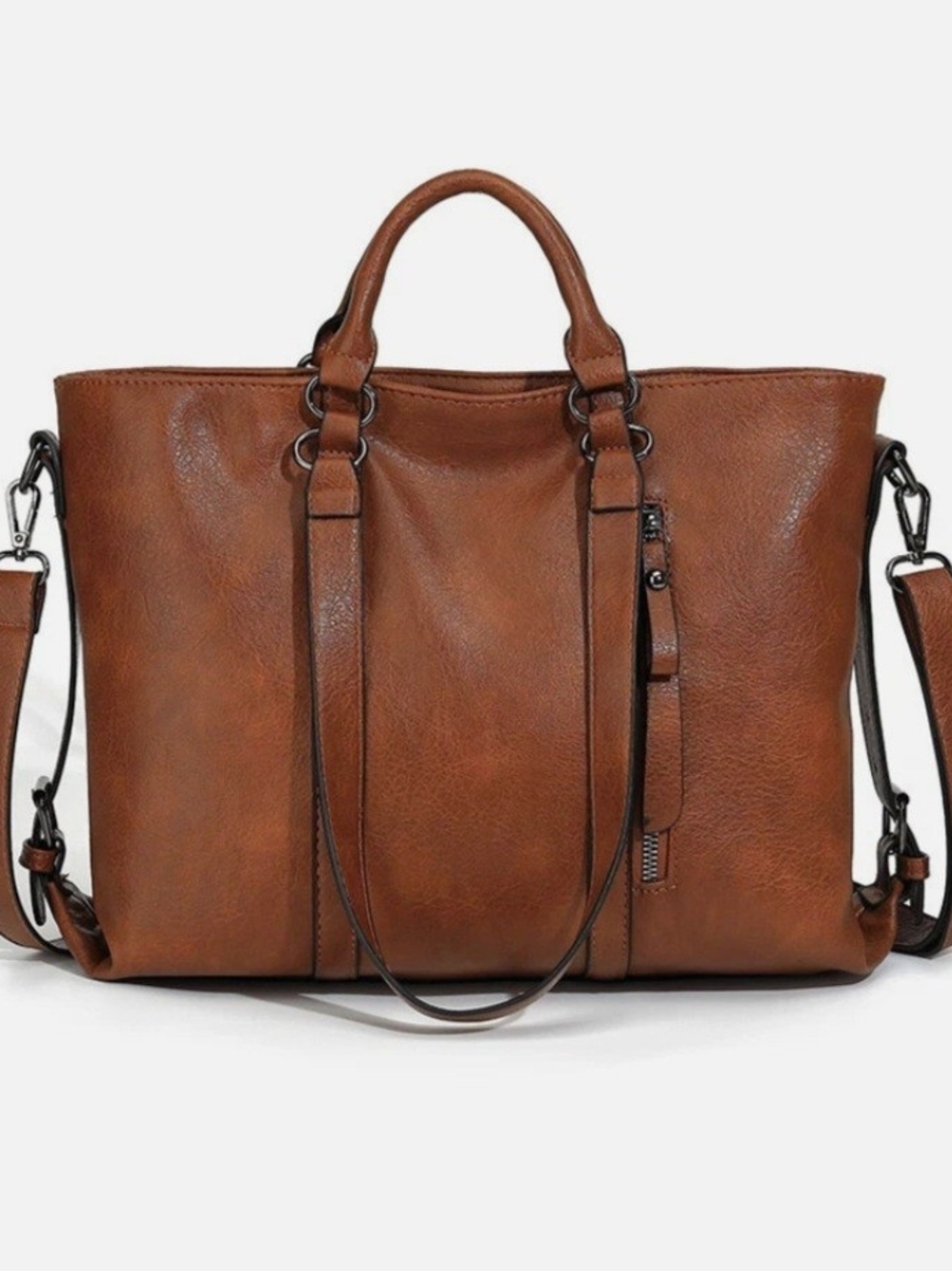 Classic Tan Tote Handbag - Women Bags w/ wallet